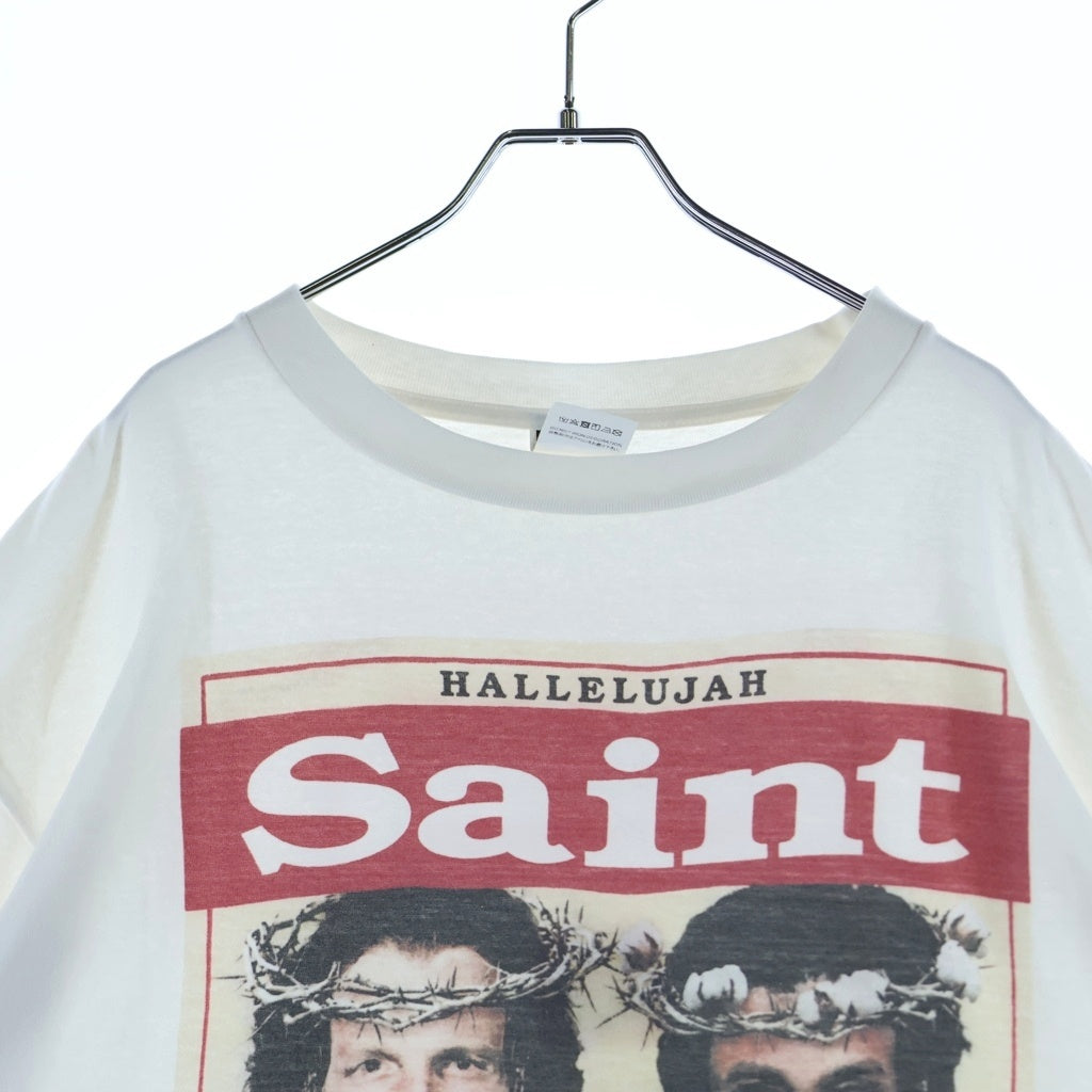 SAINT MICHAEL(セントマイケル) HOLY STATE TEEプリントTシャツ 半袖カットソー ホワイト SM-S22-0000-062