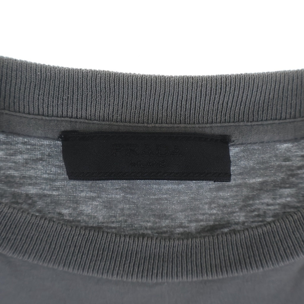 PRADA(プラダ) トライアングルロゴポケット 半袖Tシャツ グレー UJN677 S202