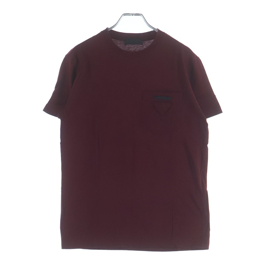 PRADA(プラダ) トライアングルロゴポケット 半袖Tシャツ レッド UJN677 S202