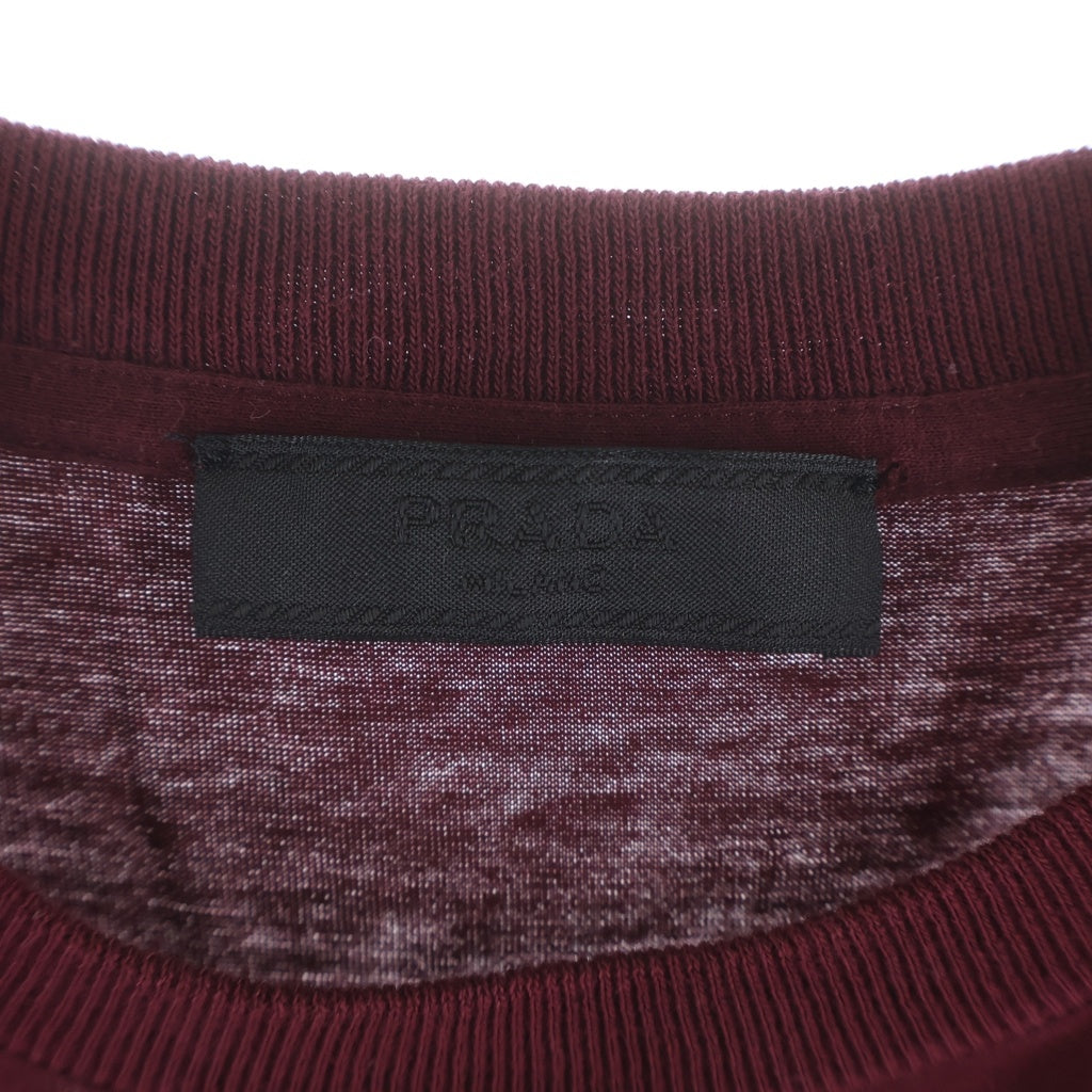 PRADA(プラダ) トライアングルロゴポケット 半袖Tシャツ レッド UJN677 S202