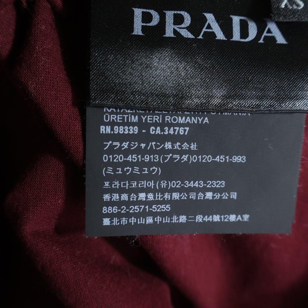 PRADA(プラダ) トライアングルロゴポケット 半袖Tシャツ レッド UJN677 S202