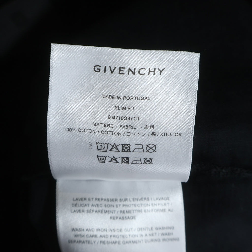 GIVENCHY(ジバンシィ) フロントロゴ 半袖Tシャツ ブラック BM716G3YCT