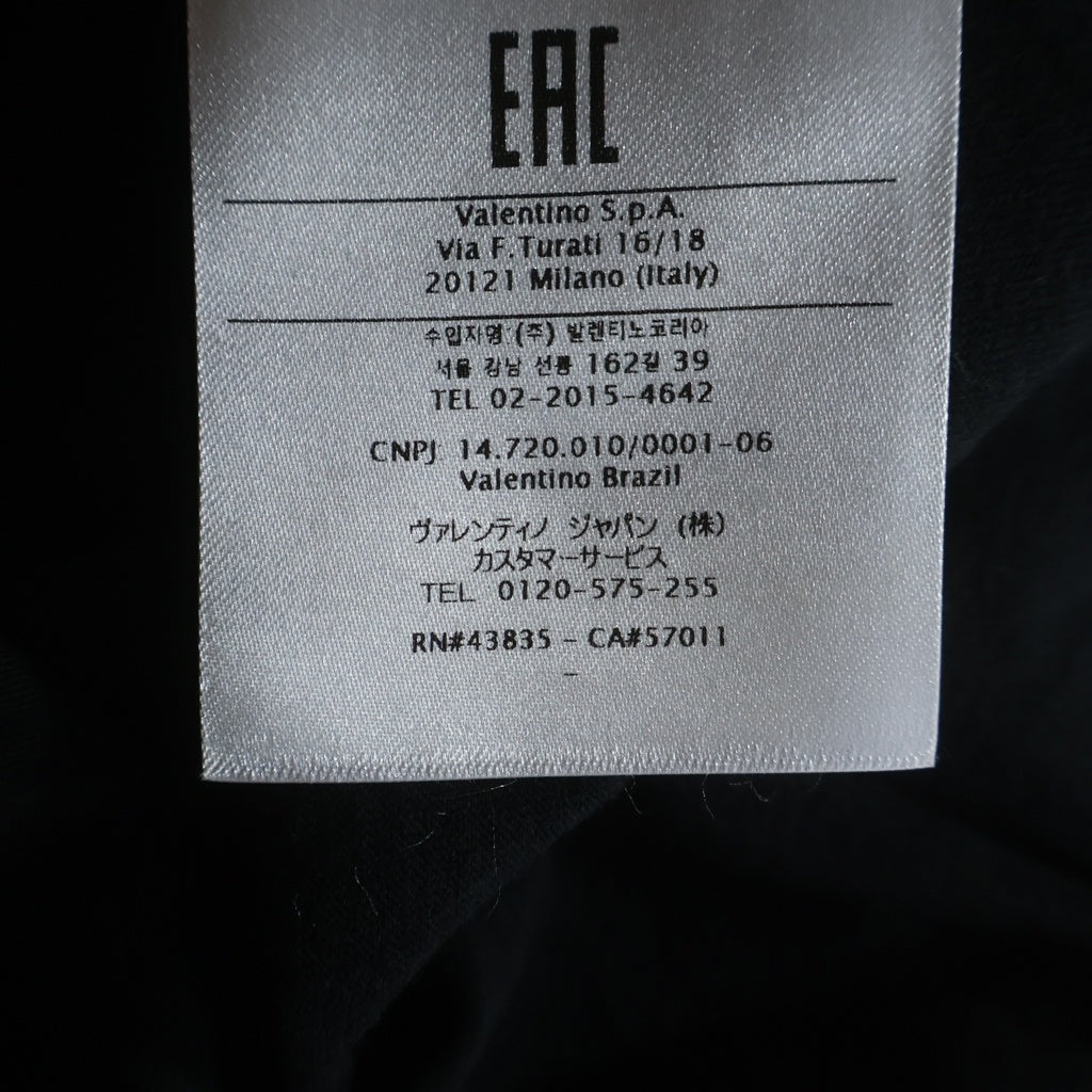 VALENTINO(ヴァレンティノ) 袖ロゴ 半袖Tシャツ ブラック TV3MG05N632