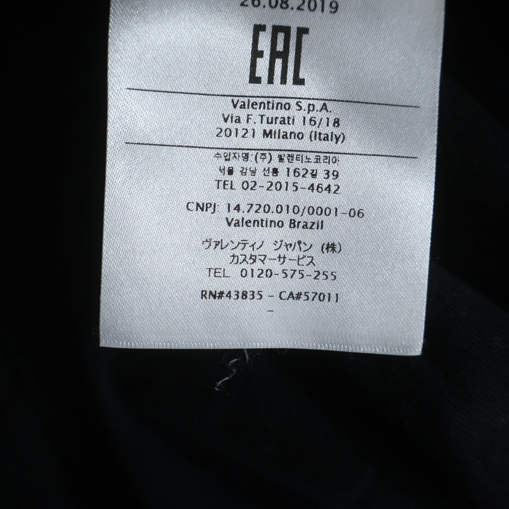 VALENTINO(ヴァレンティノ) フロントロゴプリント 半袖Tシャツ ブラック TV3MG10V3LE