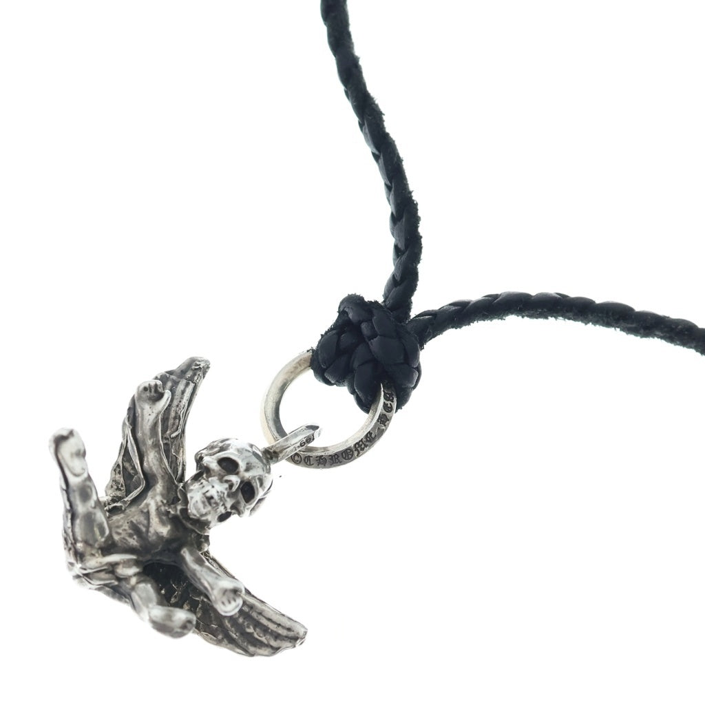 CHROME HEARTS(クロムハーツ) FOTI MISS LERLENE LEATHER BRAID フォティ ミスラーレン レザーブレイド ペンダント ネックレストップ シルバー