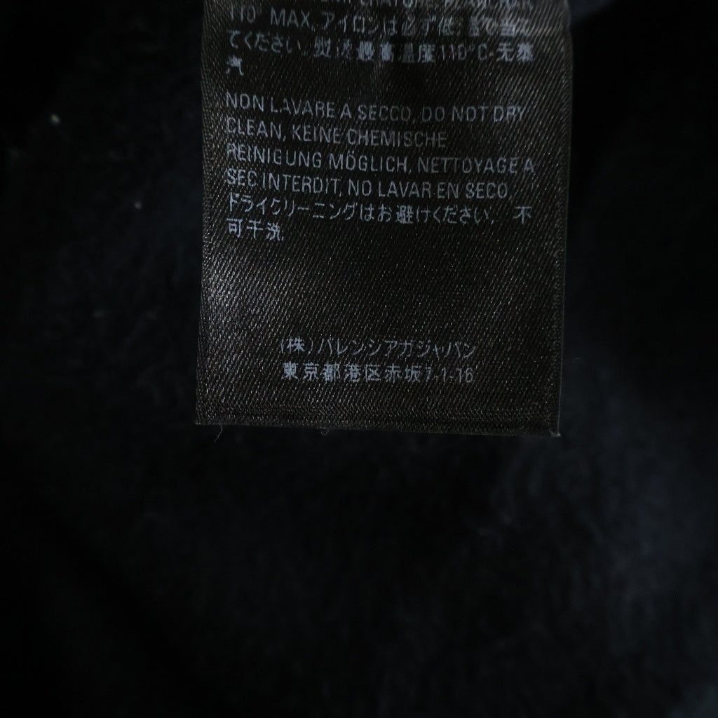 BALENCIAGA(バレンシアガ) Sacre Coeur Notre Dame HOODIE 641529 TJVE5 ロゴプリントプルオーバーパーカー フーディー ブラック