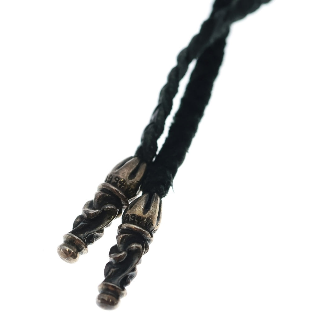 CHROME HEARTS(クロムハーツ) CELTIC CROSS XS ケルティッククロス Wレザーブレイドネックレス シルバー レディース