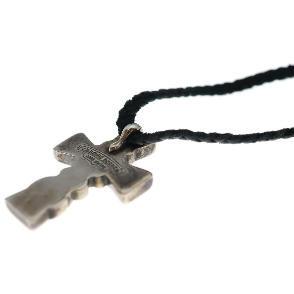 CHROME HEARTS(クロムハーツ) CELTIC CROSS XS ケルティッククロス Wレザーブレイドネックレス シルバー レディース