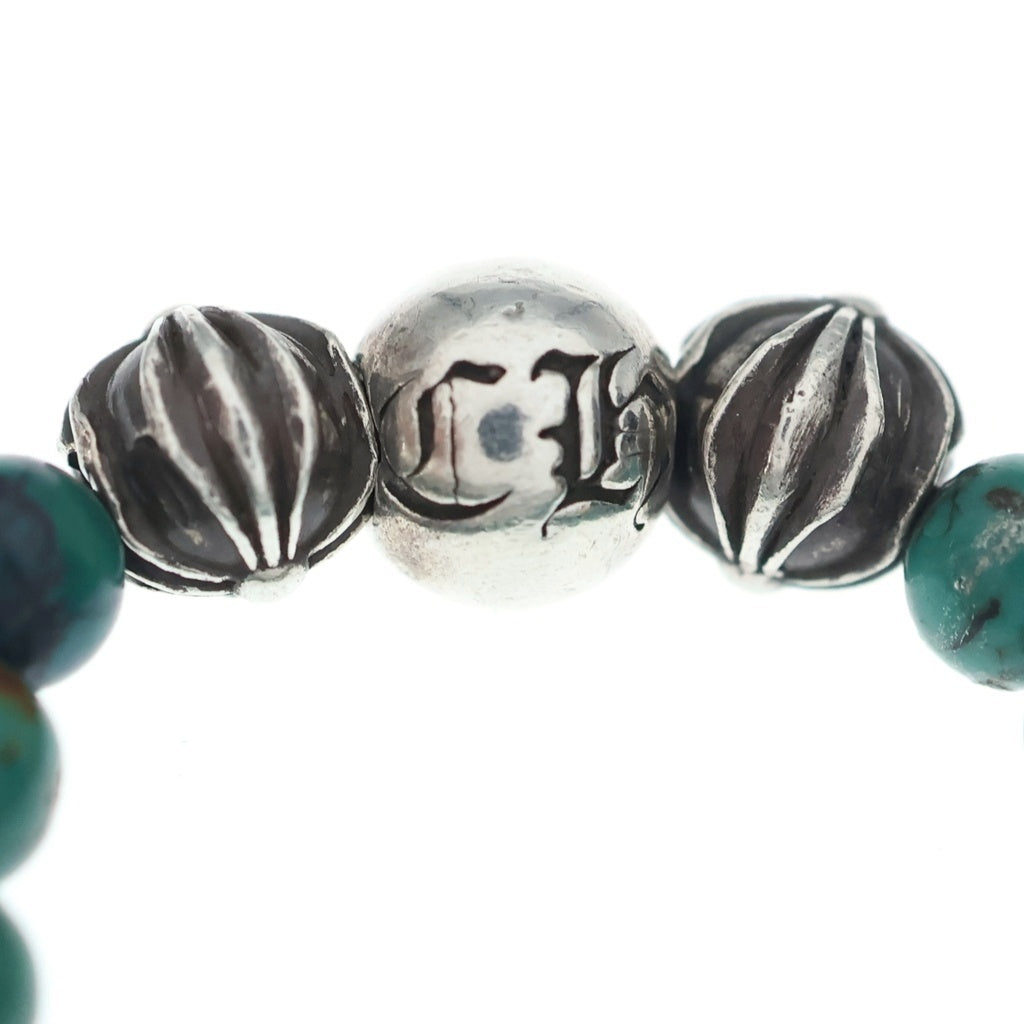 CHROME HEARTS クロムハーツ 6mm ターコイズ ビーズブレスレット
