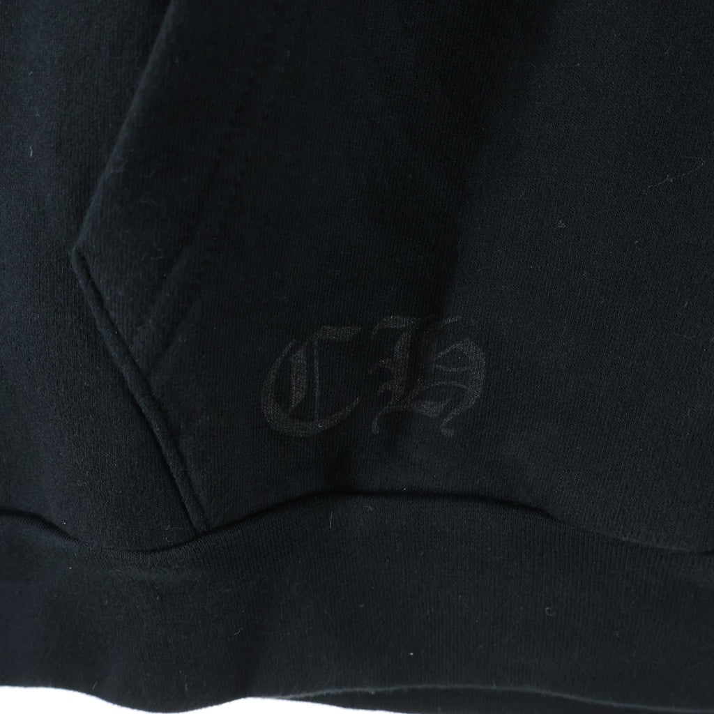 CHROME HEARTS(クロムハーツ) SWTSHRT PLVR 袖フローラル バックホースシュープリント スウェット プルオーバーパーカー ブラック