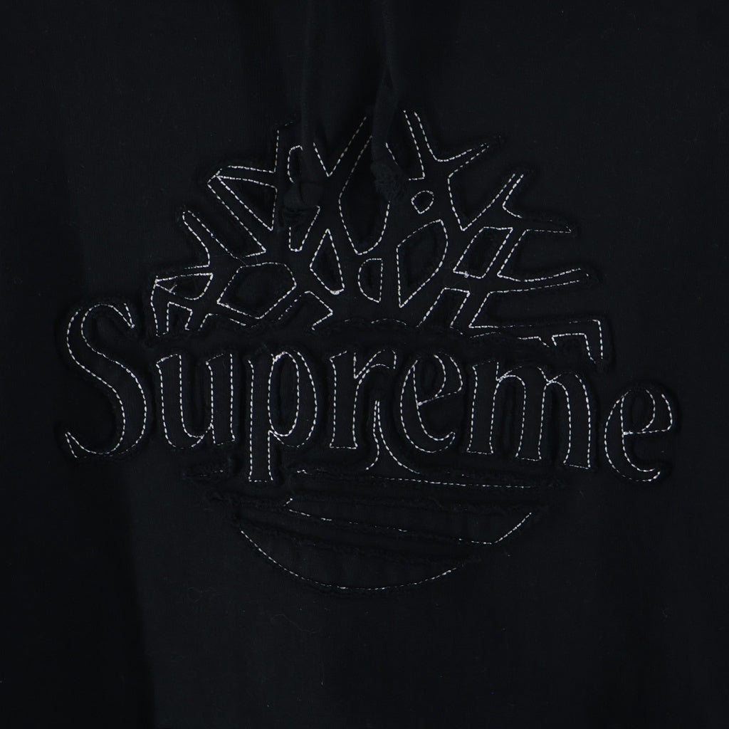 SUPREME(シュプリーム) 23SS×Timberland Hooded Sweatshirt ティンバーランド フーデッド スウェットシャツ プルオーバーパーカー ブラック