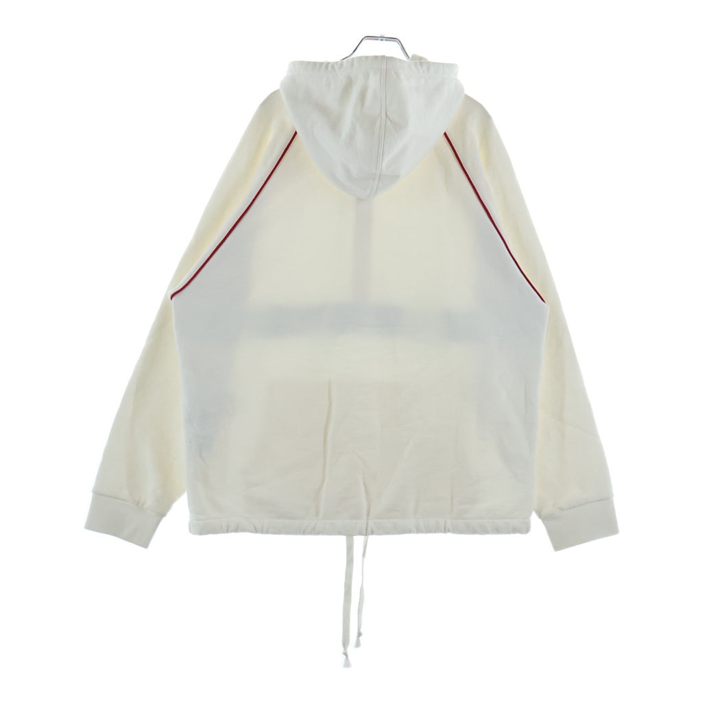 GUCCI(グッチ) ウェブ ストライプ ハーフジップ プルオーバー スウェット パーカー ホワイト 645320 XJDAK