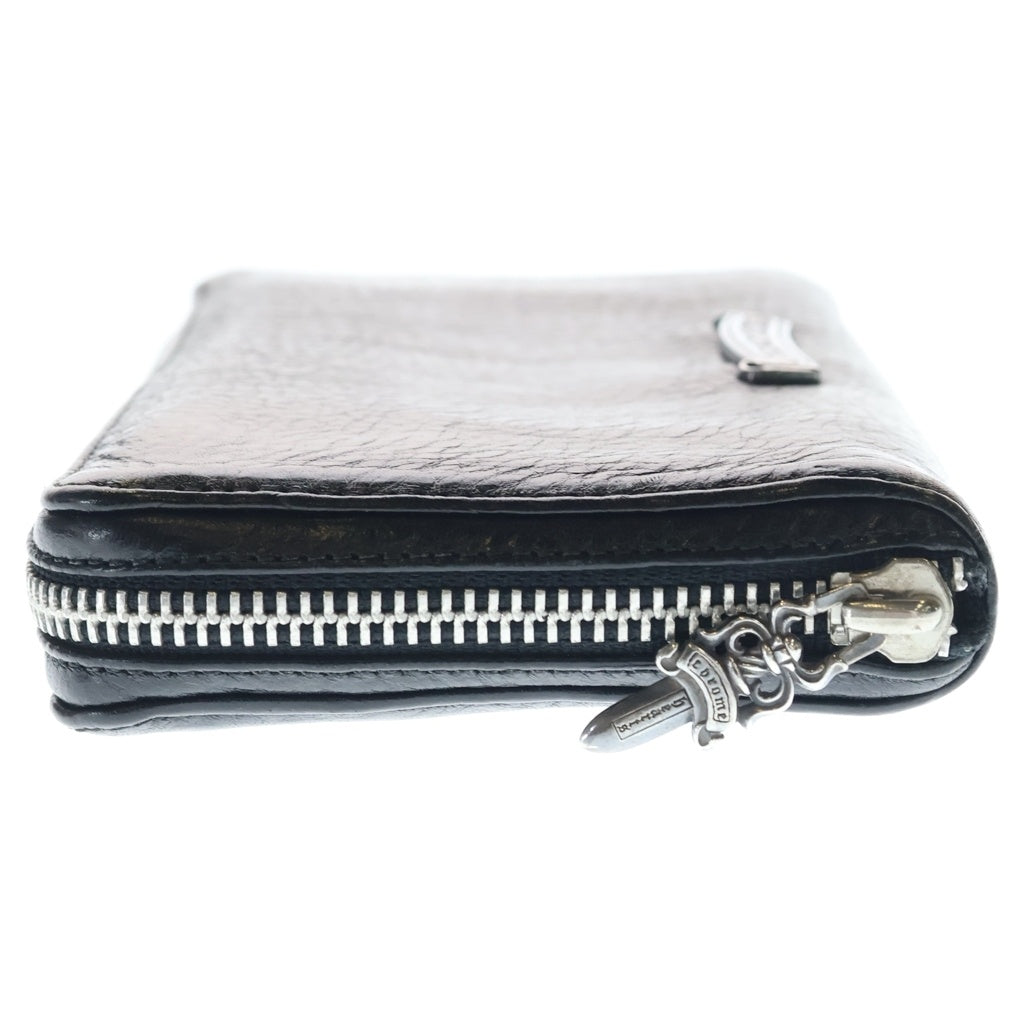 CHROME HEARTS(クロムハーツ) REC F ZIP SCROLL LABEL ラウンドジップ スクロールラベル レザーウォレット 財布 ブラック レディース