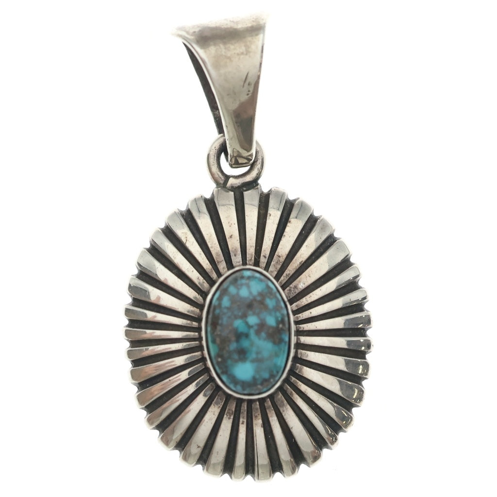 INDIAN JEWELRY(インディアンジュエリー) NAVAJO Wilson Jim ナバホ族 ウィルソンンジム ターコイズ ペンダント ネックレストップ シルバー