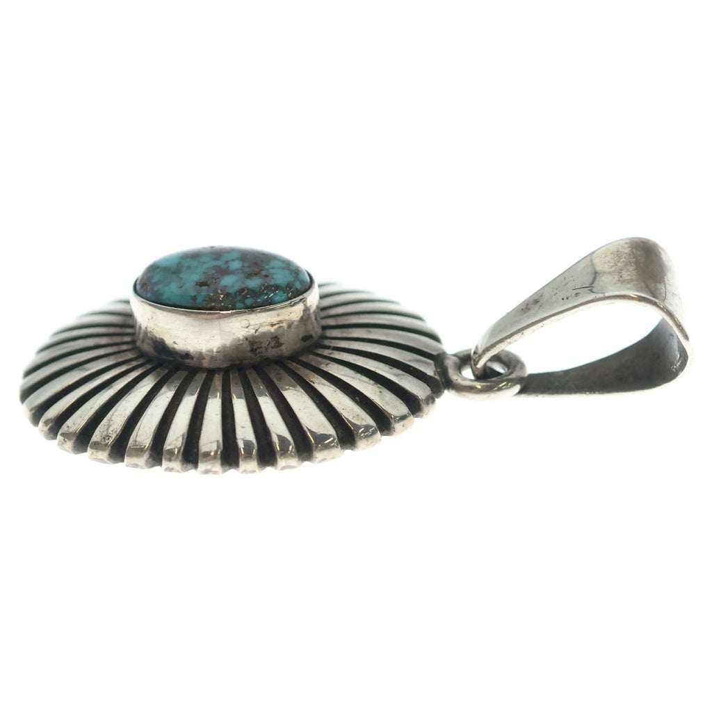 INDIAN JEWELRY(インディアンジュエリー) NAVAJO Wilson Jim ナバホ族 ウィルソンンジム ターコイズ ペンダント ネックレストップ シルバー