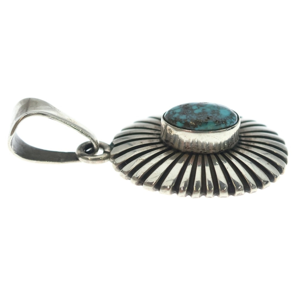 INDIAN JEWELRY(インディアンジュエリー) NAVAJO Wilson Jim ナバホ族 ウィルソンンジム ターコイズ ペンダント ネックレストップ シルバー