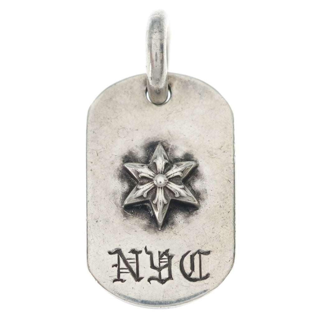 CHROME HEARTS(クロムハーツ) RAISED STAR DOGTAG NYC限定 レイズドスター ドッグタグ ペンダントトップ シルバー