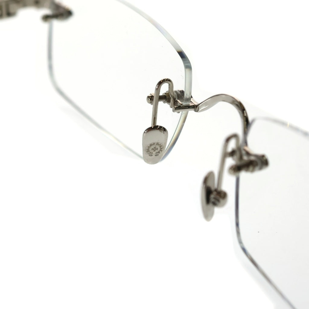 CHROME HEARTS(クロムハーツ) PILLS III フローラルテンプルリムレス眼鏡 サングラス ブラック/シルバー