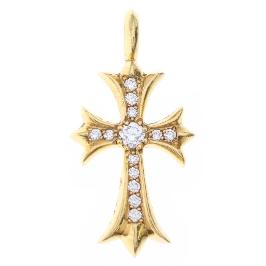 クロムハーツ22kタイニーファット ダイヤ付き CHROME HEARTS(クロムハーツ) 22K TNY CRSF P/DIA タイニーファット