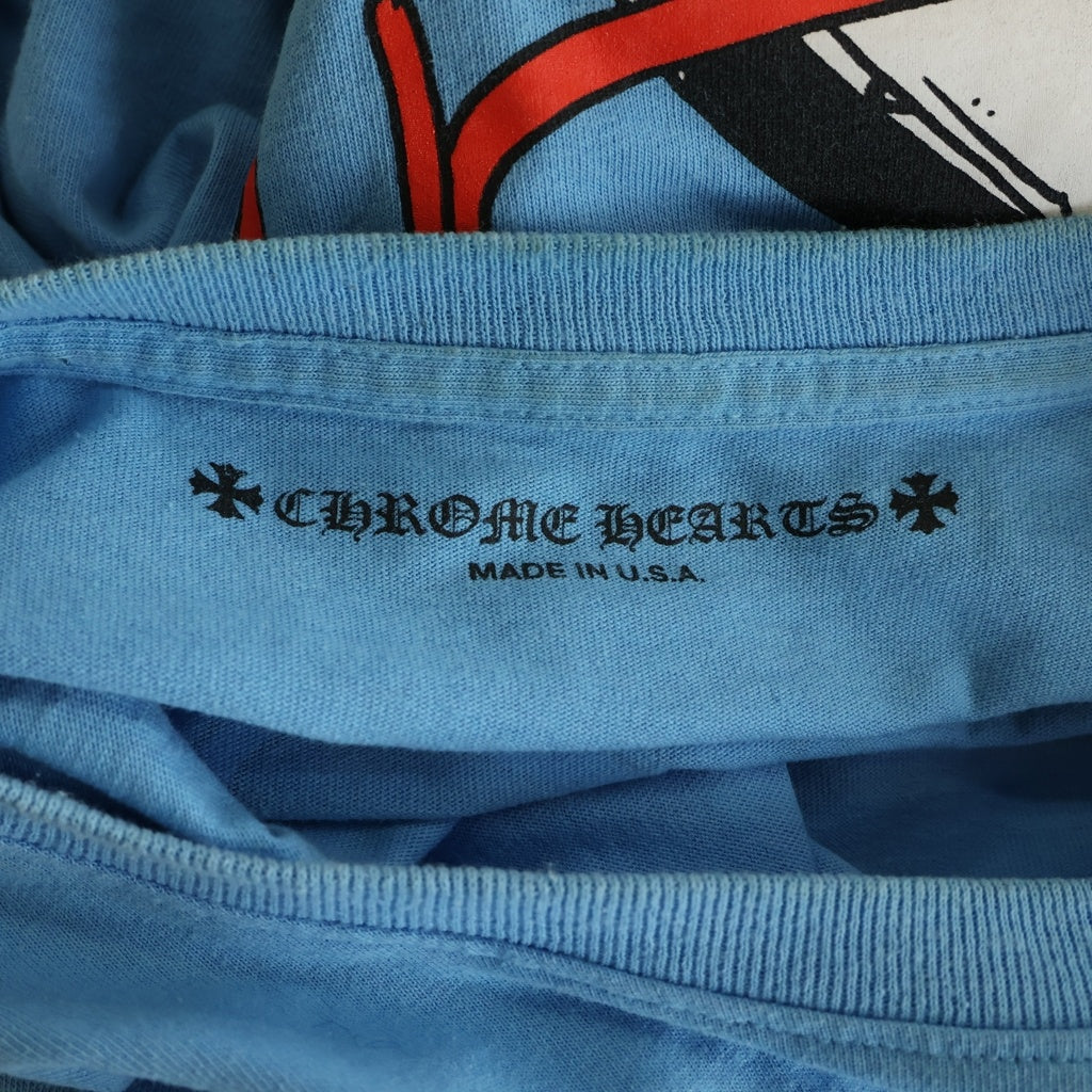 CHROME HEARTS(クロムハーツ) PPO BRAIN NEW LS MATTY BOYブレインニュープリント クルーネックロングスリーブTシャツ ライトブルー