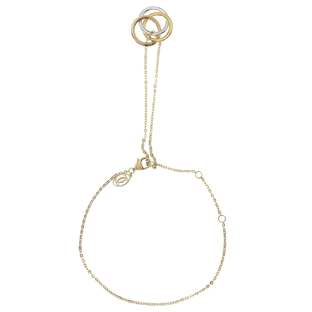 Cartier(カルティエ) トリニティブレスレット パヴェダイヤ ゴールド/ピンクゴールド/ホワイトゴールド レディース