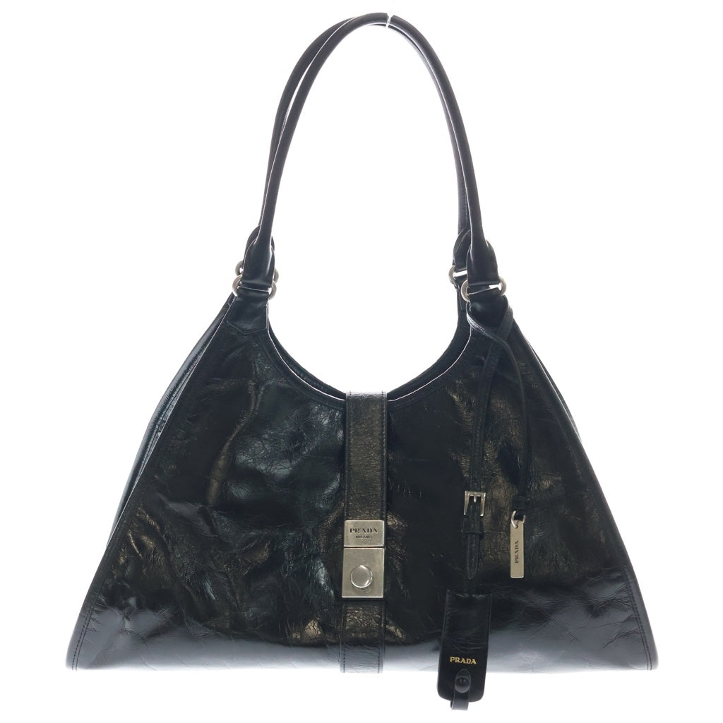 PRADA(プラダ) スモール レザー トート ハンドバッグ ブラック レディース