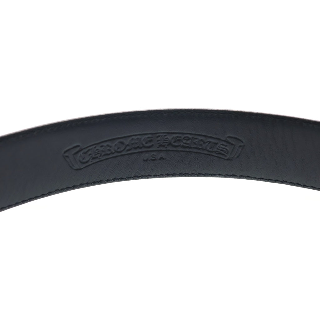 CHROME HEARTS(クロムハーツ) 1.5 STRAP 1.5インチ ホースシューリベッツ レザーベルトストラップ ブラック