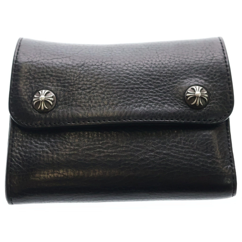 CHROME HEARTS(クロムハーツ) WAVE MINI ウェーブミニ レザーウォレット 財布 ブラックBCA373