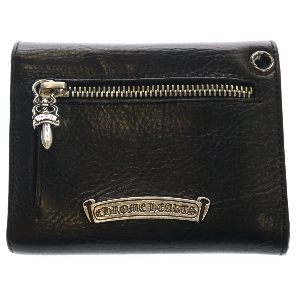 CHROME HEARTS(クロムハーツ) WAVE MINI ウェーブミニ レザーウォレット 財布 ブラックBCA373