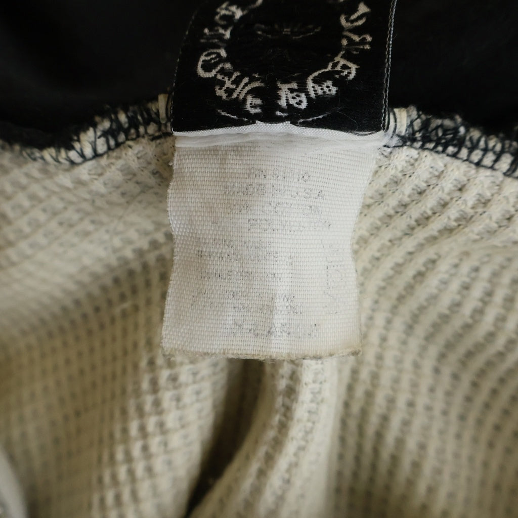 CHROME HEARTS(クロムハーツ) OLD THRML SWTSHRT HD ZIP 裏地サーマルアームロゴ バックホースシュープリント ダガージップアップパーカー ブラック