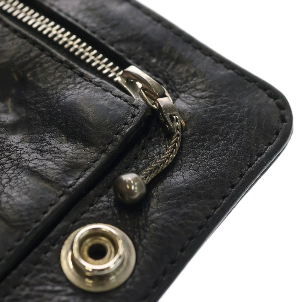 CHROME HEARTS(クロムハーツ) 1SNAP 1スナップ クロス ボールボタン レザーウォレット 財布 ブラック BCA361