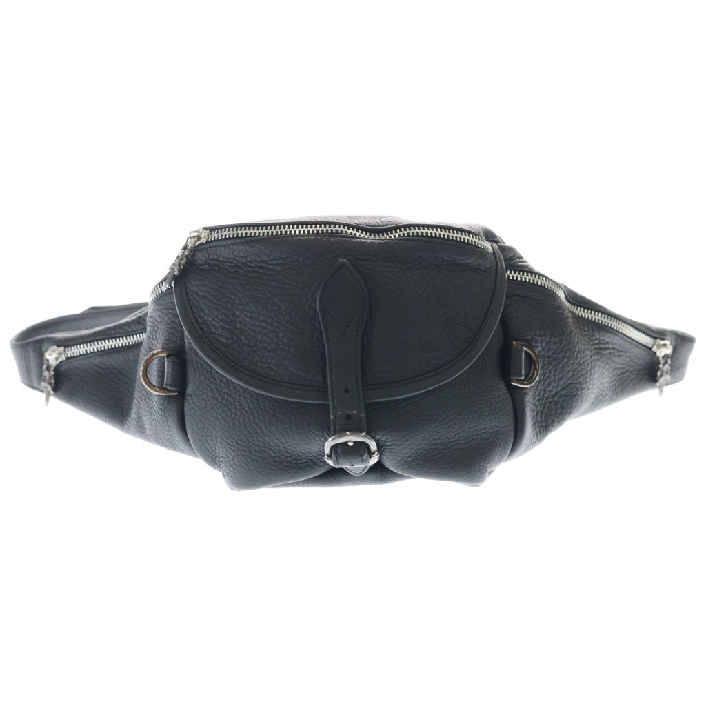 CHROME HEARTS(クロムハーツ) #1 SNAT PACK スナットパック ダガージップ ガンスリンガーベルト レザーウエストバッグ ブラック BCA378