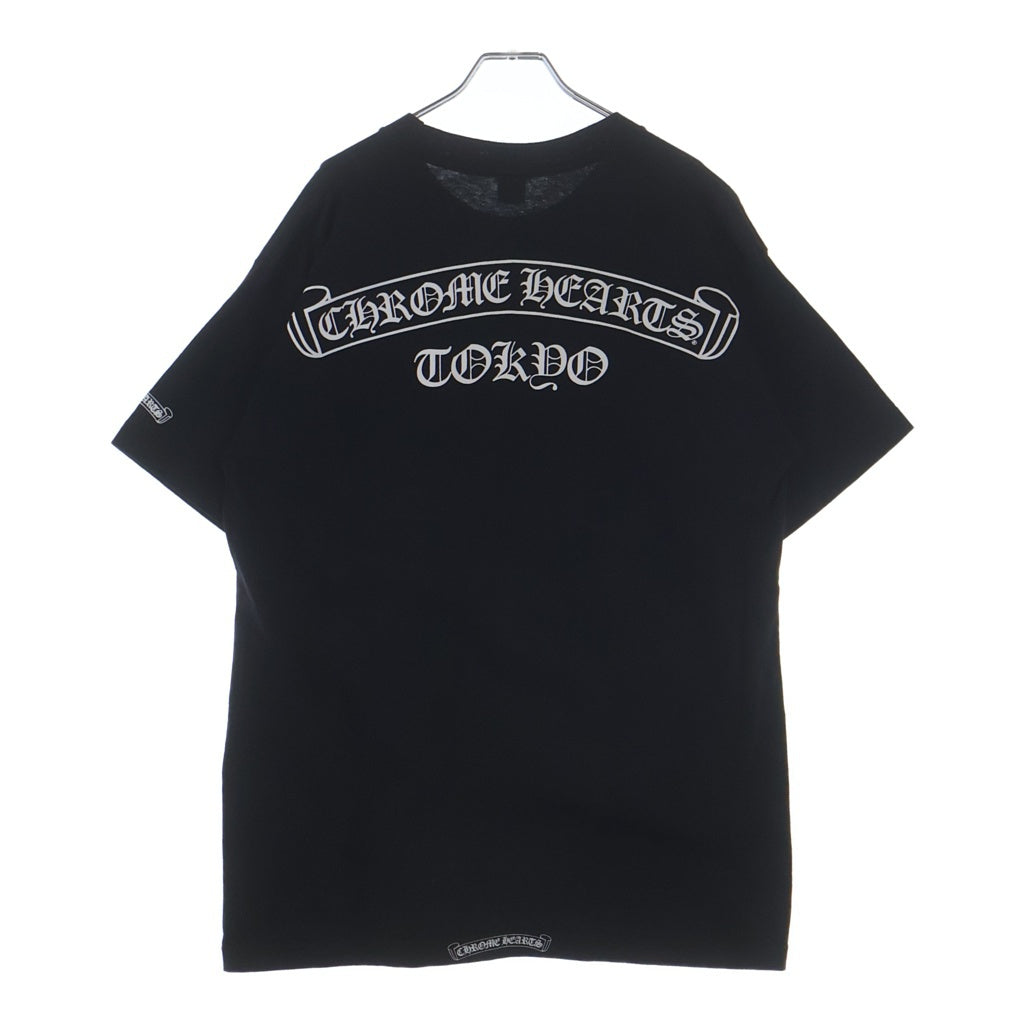 CHROME HEARTS(クロムハーツ) OLD CH T-SHIRT ホースシュー スクロールラベルプリント Tシャツ ブラック