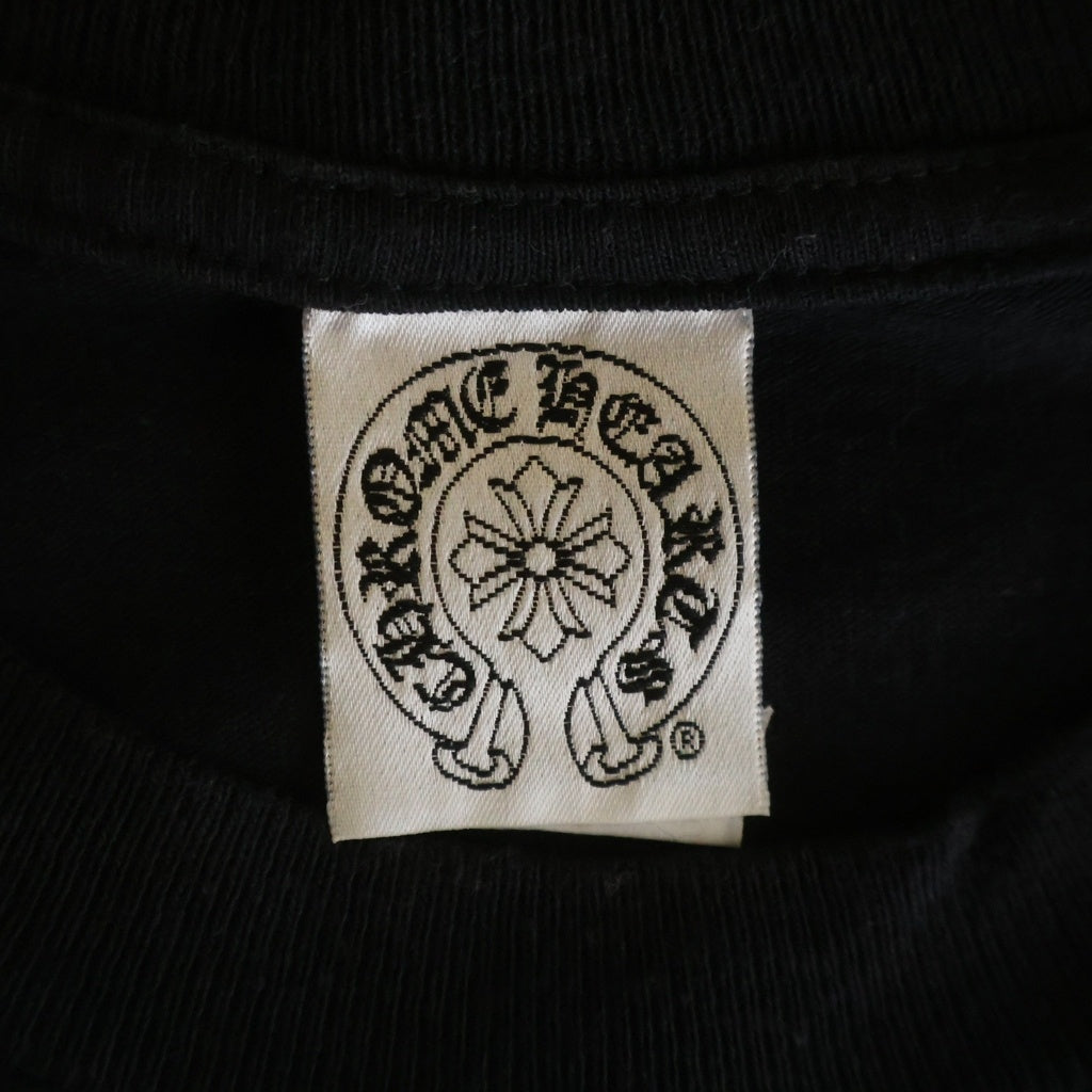 CHROME HEARTS(クロムハーツ) OLD CH T-SHIRT ホースシュー スクロールラベルプリント Tシャツ ブラック