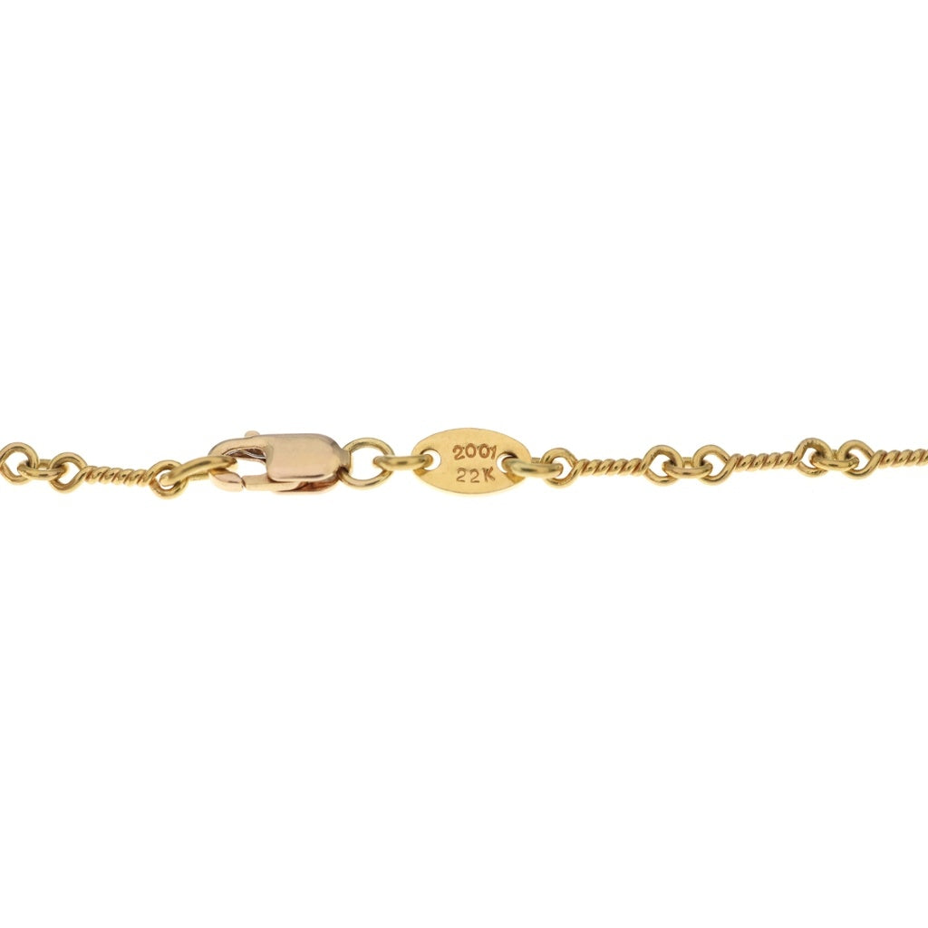CHROME HEARTS(クロムハーツ) 22K NECKCHAIN T16 ツイストチェーンネックレス 16inch ゴールド BCA013