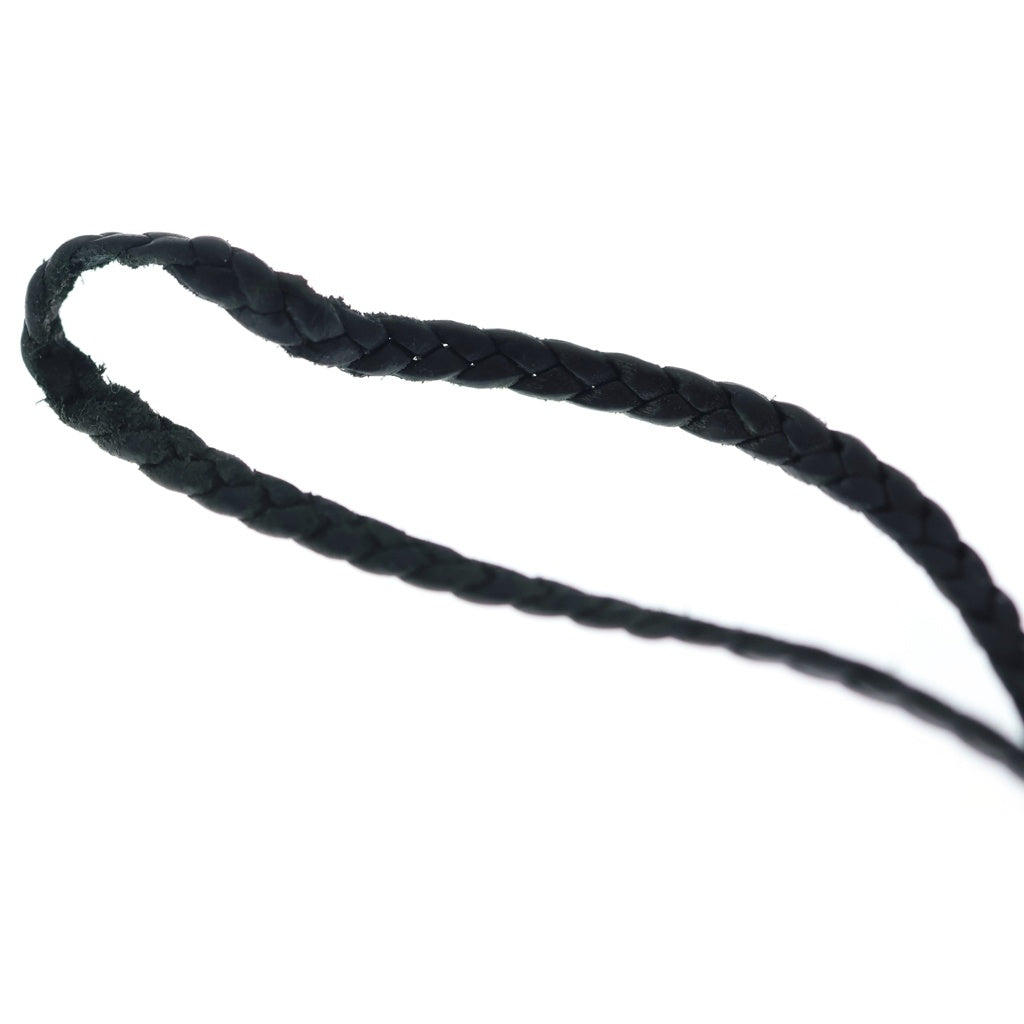 CHROME HEARTS(クロムハーツ) LEATHER BRAID SCROLL ネックレス レザーブレイドネックレス ブラック/シルバー BCA377