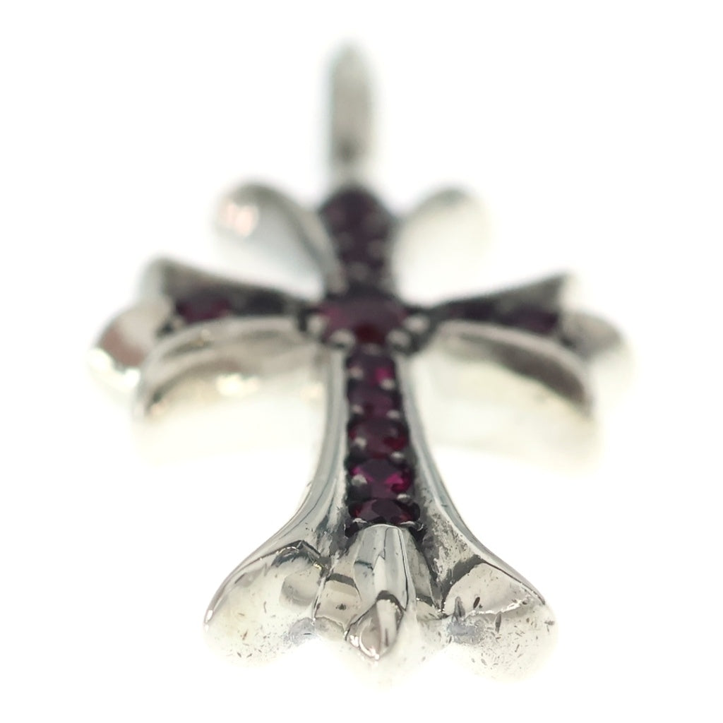 CHROME HEARTS(クロムハーツ) TNY CRSF P/RUB タイニーファットクロス PAVEルビー ペンダントトップ シルバー
