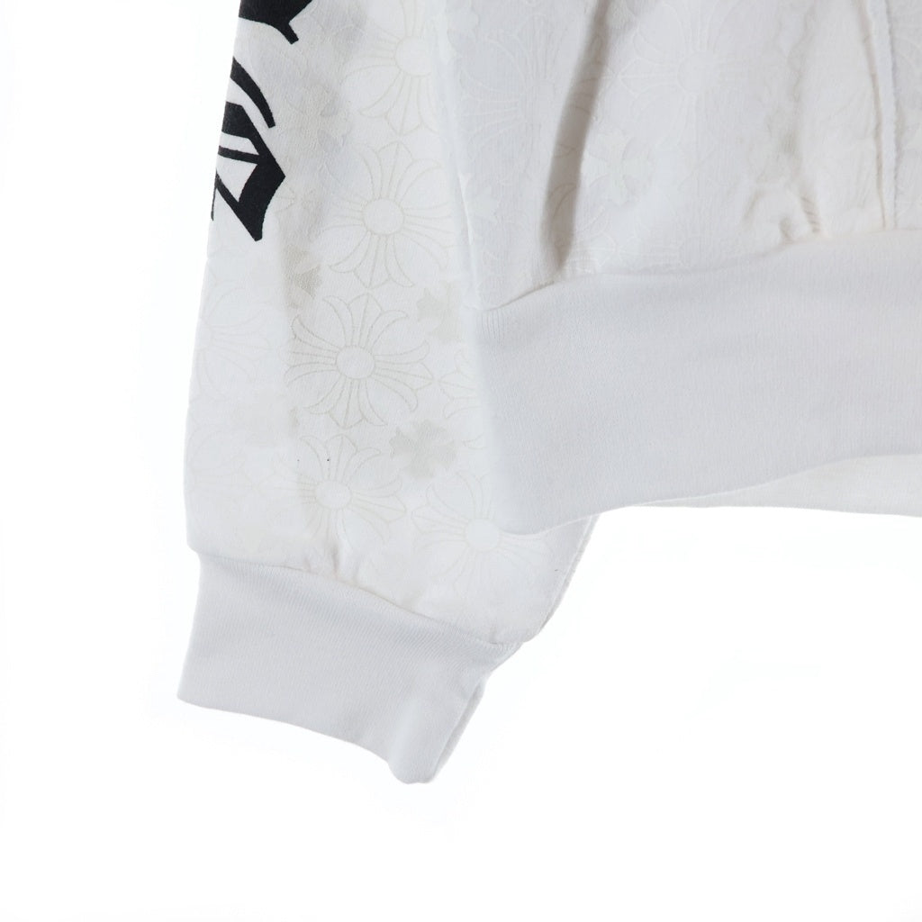 CHROME HEARTS(クロムハーツ) SWTSHRT HD ZIP CHプラス総柄バックホースプリントジップパーカー ホワイト