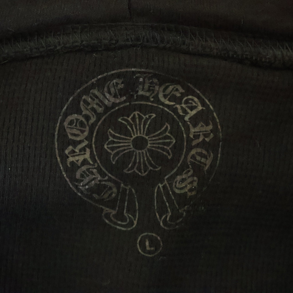 CHROME HEARTS(クロムハーツ) バックダガープリント サーマル裏地 ダガージップアップパーカー ブラック