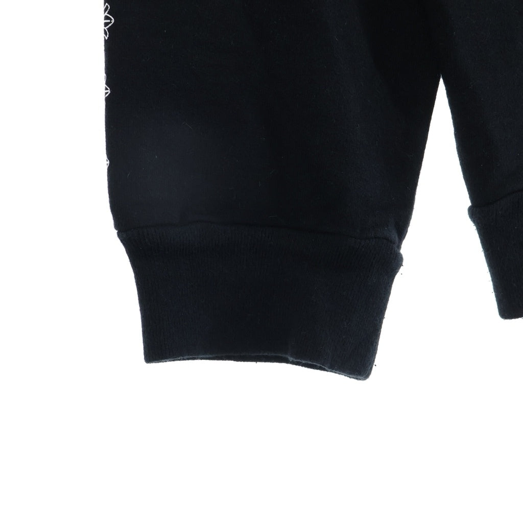 CHROME HEARTS(クロムハーツ) Zip Up Hoodie 袖Chプリント バックロゴ ジップアップパーカー ブラック