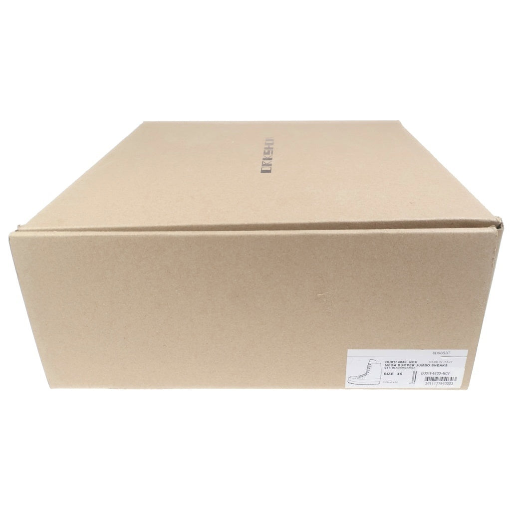 DRKSHDW(ダークシャドウ) MEGA BUMPER JUMBO SNEAKS メガバンパー スニークス ハイカットスニーカー ブラック/ホワイト DU01F4830