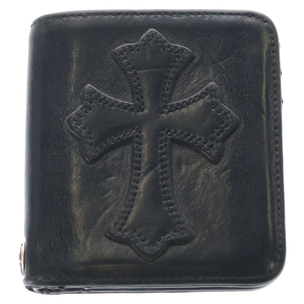 CHROME HEARTS(クロムハーツ) DIGIACOMO ディジャコモ クロスパッチ グロメット付二つ折り財布 ブラック