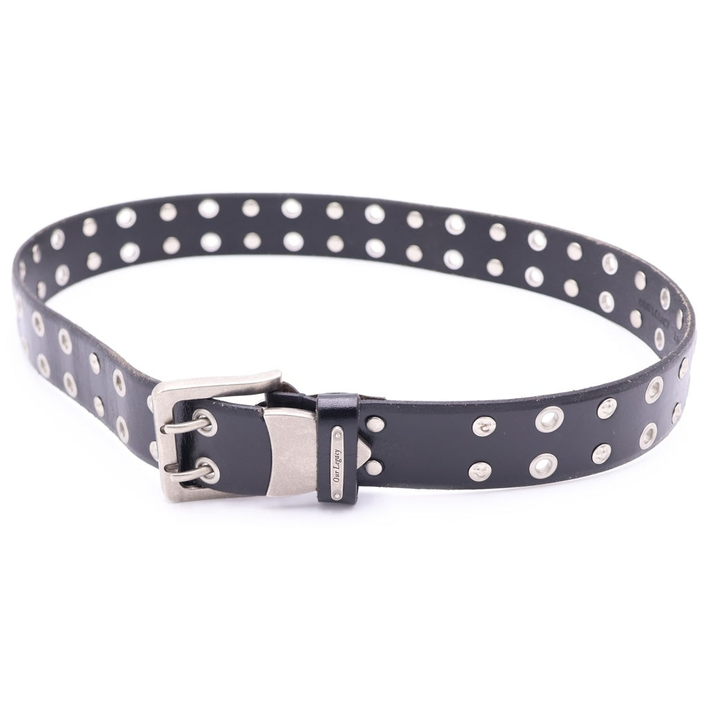OUR LEGACY(アワーレガシー) Flecking Black Leather Belt スタッズ レザーベルト ブラック