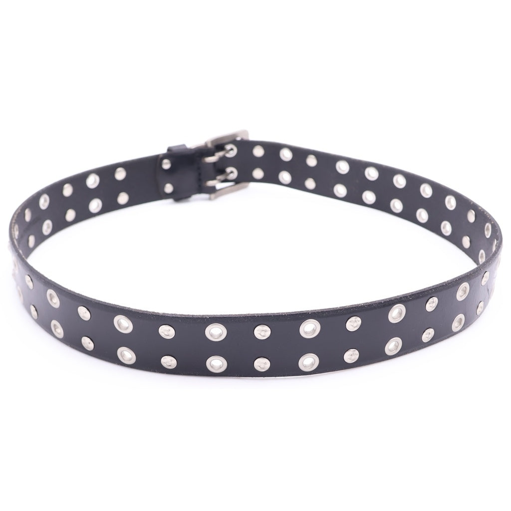 OUR LEGACY(アワーレガシー) Flecking Black Leather Belt スタッズ レザーベルト ブラック