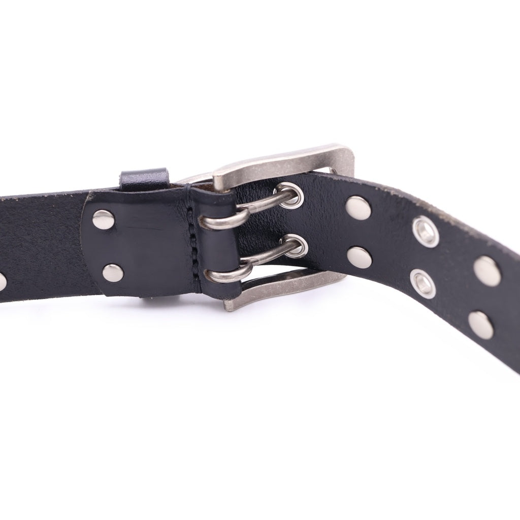 OUR LEGACY(アワーレガシー) Flecking Black Leather Belt スタッズ レザーベルト ブラック