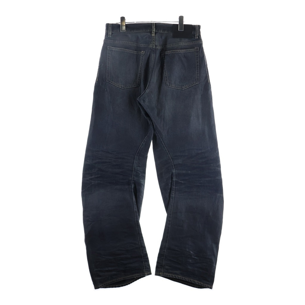 Acne Studios(アクネ ストゥディオズ) 2006M Glossy Loose Fit Jean コーティング加工 ルーズフィットジーンズ デニムパンツ グレー B00434