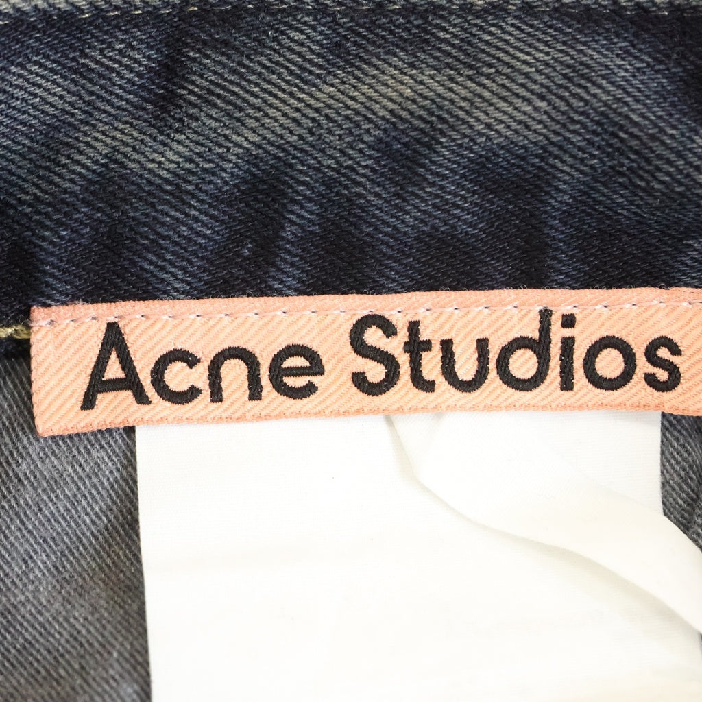 Acne Studios(アクネ ストゥディオズ) 2006M Glossy Loose Fit Jean コーティング加工 ルーズフィットジーンズ デニムパンツ グレー B00434