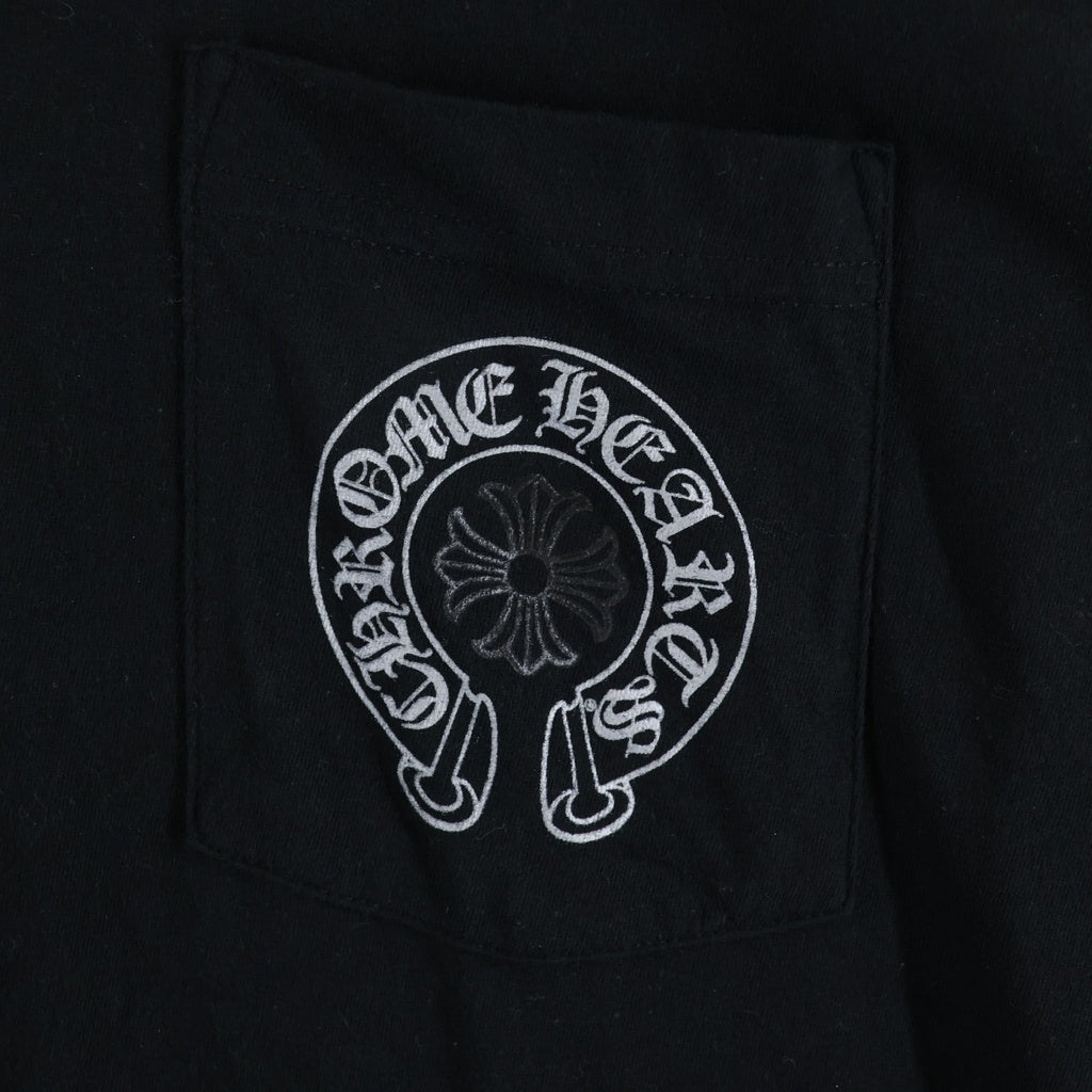 CHROME HEARTS(クロムハーツ) CH T-SHRT ラスベガス限定バックホースシュープリント 半袖Tシャツ カットソー ブラック