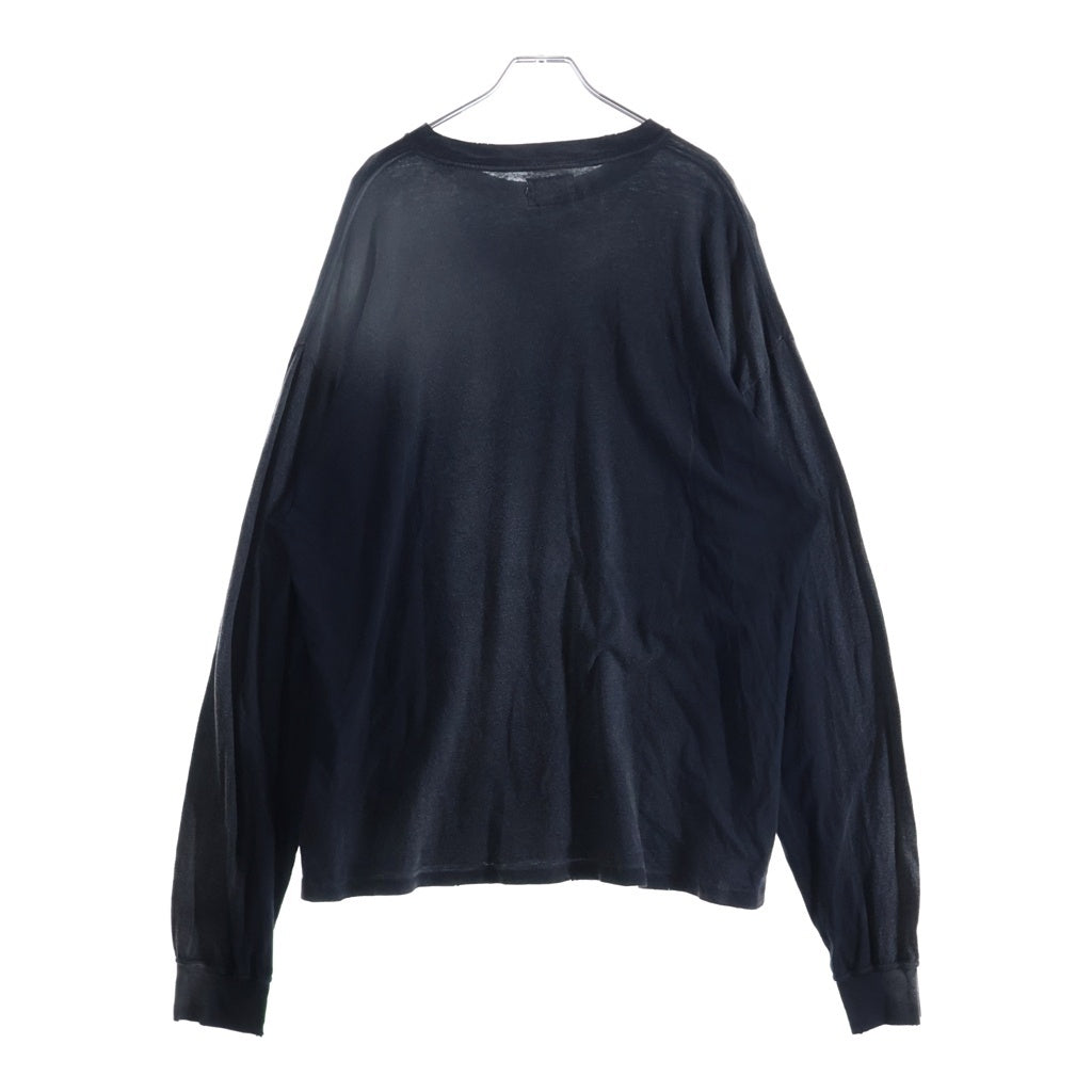 KAMIYA(カミヤ) フロントプリント 長袖Tシャツ ブラック G16LT084