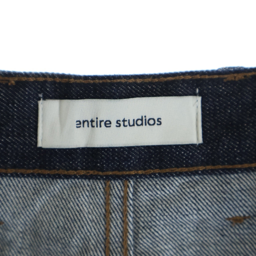entire studios(エンタイア スタジオ) 25AW CUFF JEAN RAW ストレートデニムパンツ インディゴ ESM-W25-11011-RA